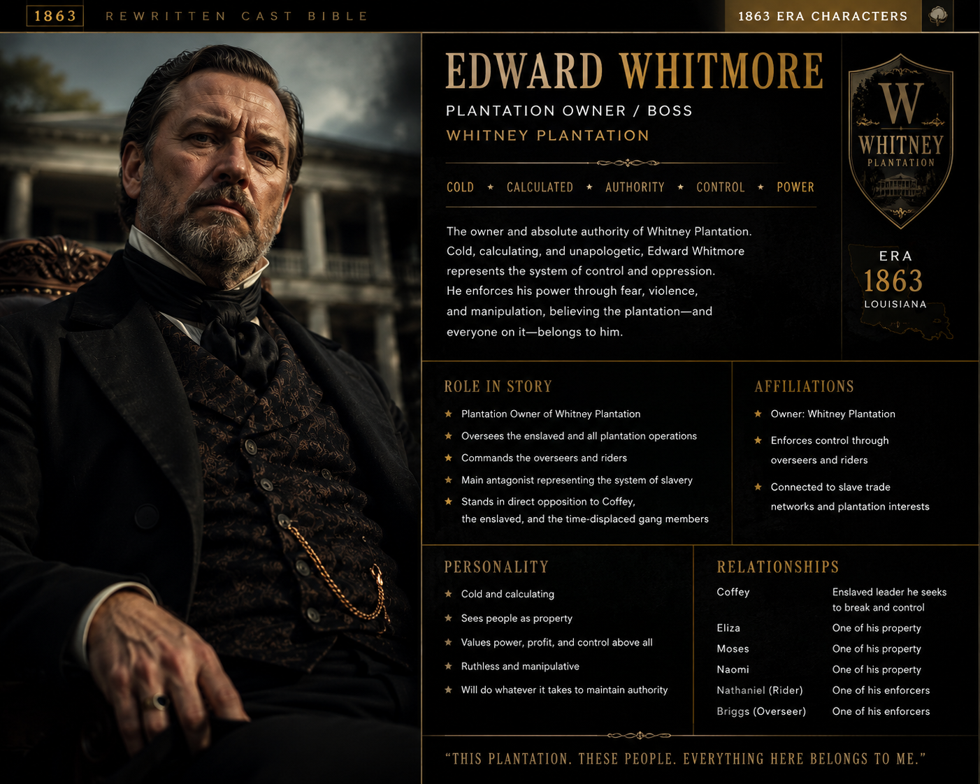 Edward Whitmore, owner of Whitney Plantation